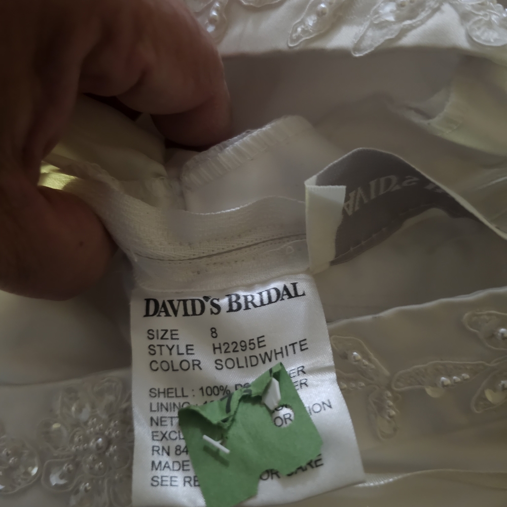 David's Bridal White Dress